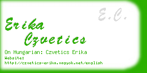 erika czvetics business card